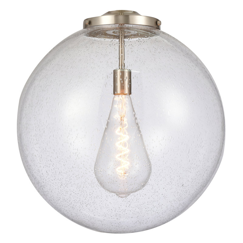 Franklin Restoration - Alphonsa - 1 Light 221-1S Stem Hung Pendant - LED Bulb, Polished Nickel, 52" H x 18" W x 18" D, Seedy