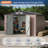 8x10 FT Outdoor Metal Storage Shed With Solar Light For Garden And Backyard Use