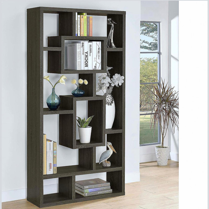 Weathered Grey 10-layer Open Shelving, Grey