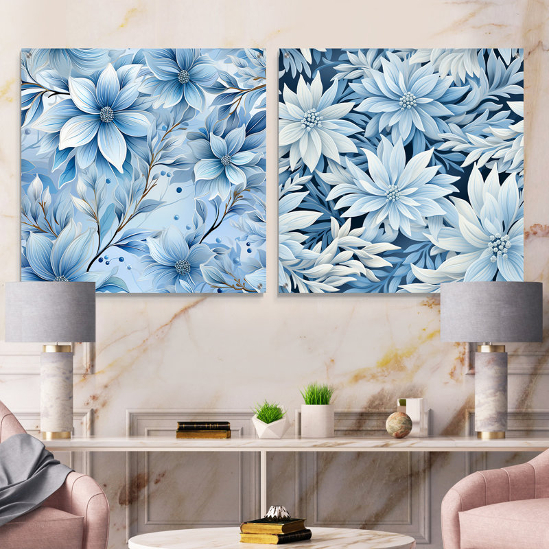 Bezons - Ensemble de 2 art mural en verre acrylique, H 36 po x l 73 po