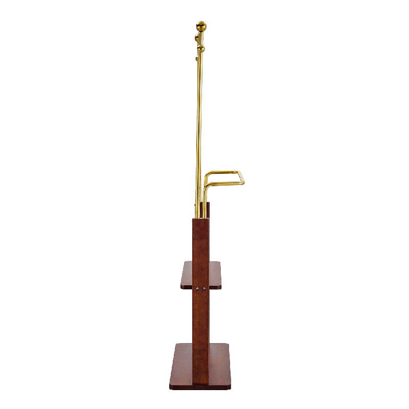 68.9" Tall Solid Wood Double-Layer Coat Rack Hanger