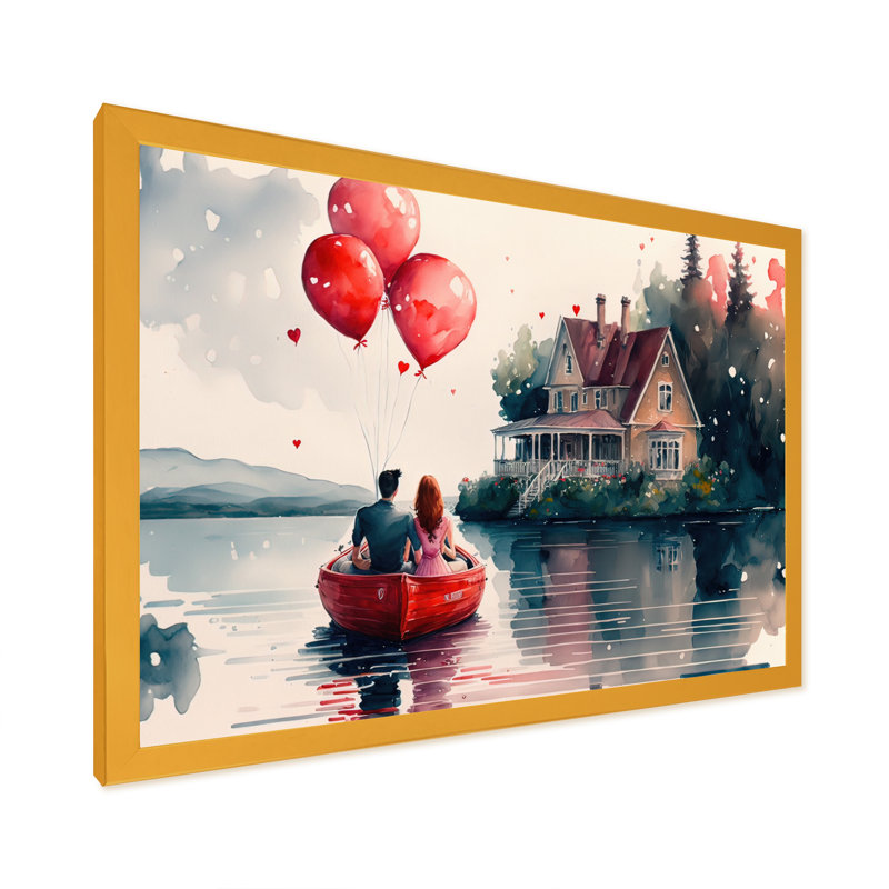 - Art mural traditionnel sur toile, L 20 po x H 12 po, Encadrement doré