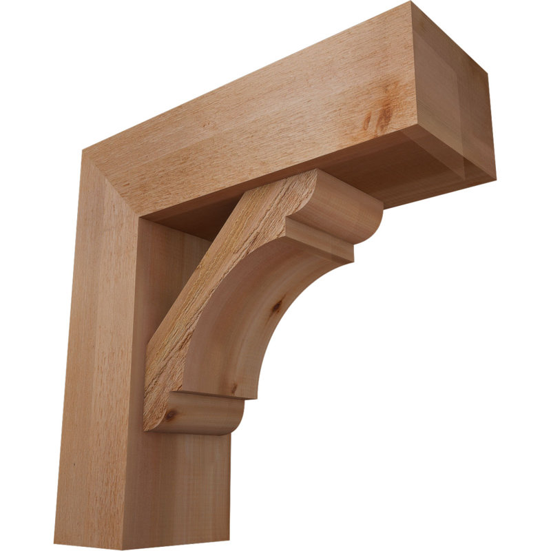 Olympic Block Offset Brace Bracket, 24 x 24, 8"W Western Red Cedar (Rough Sawn)