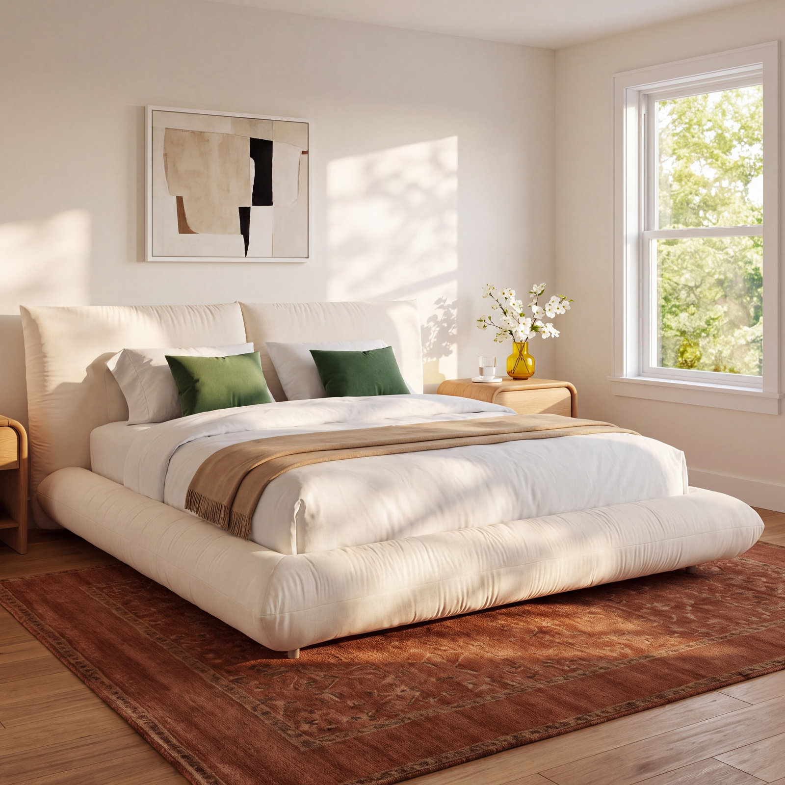 Riata Linen Upholstered Bed, King