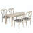 Bovill 5-Piece Solid Wood Dining Table Set For 4, Breakfast Nook Table Set,  With Kitchen Table And 4 Upholstered Chairs, Space-Saving Dinette Set, Kitchen Table Chairs Set Of 4