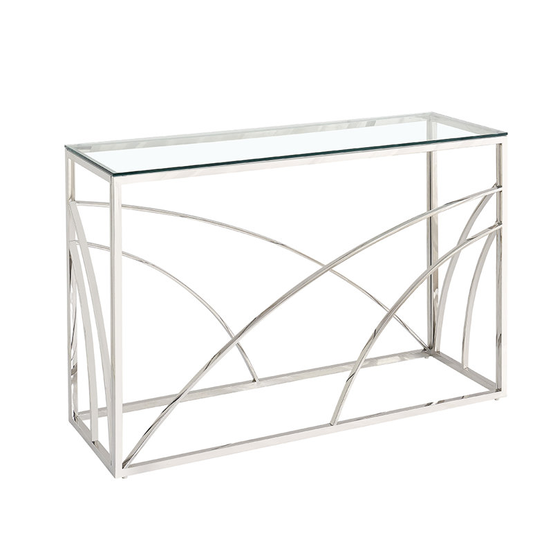 Ashlund 120cm Glass Top Console Table