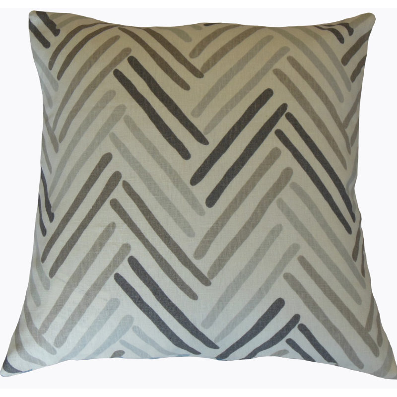 Coussin Garnet, Hauteur (24 po) x largeur (24 po), Gris / noir