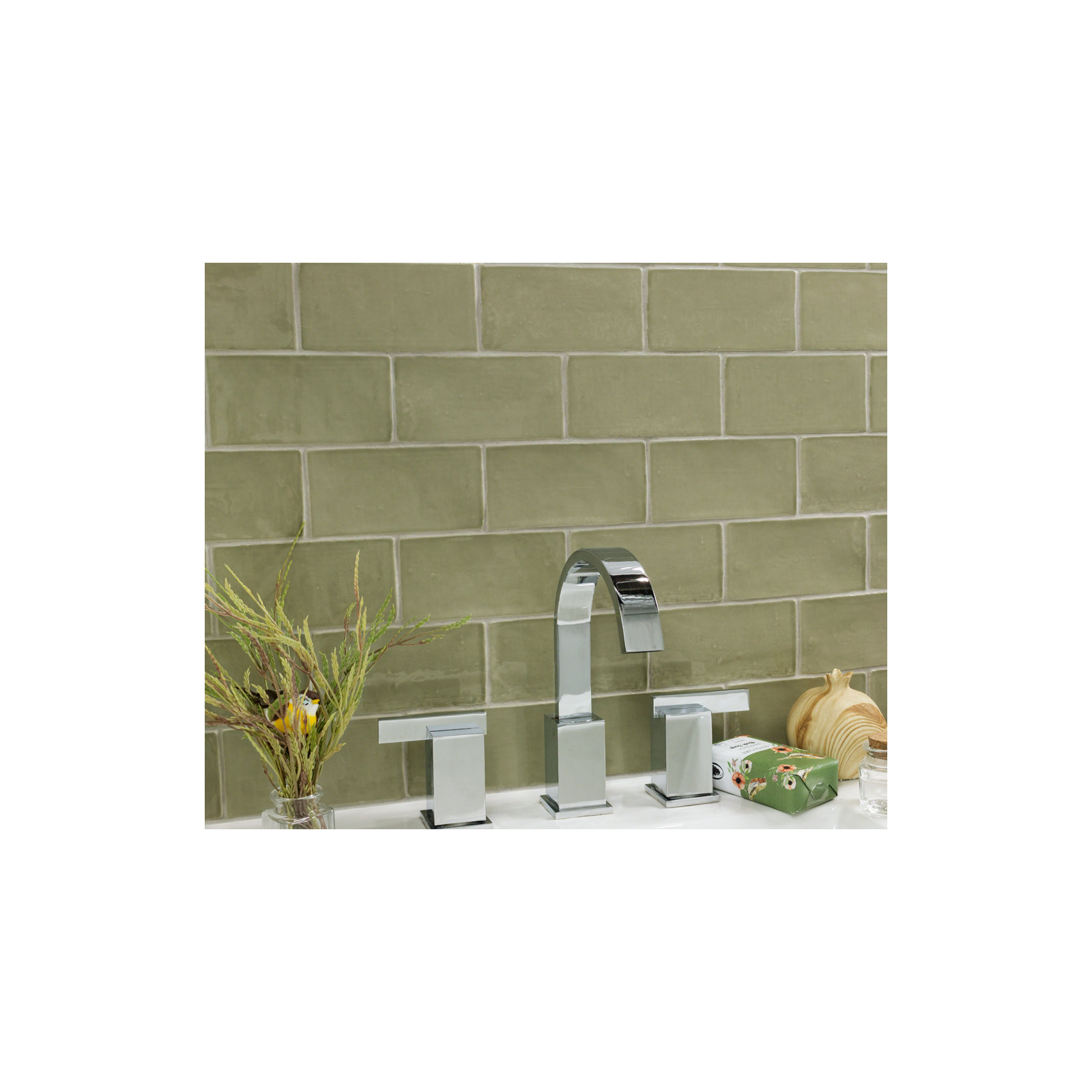 Barcelona 3x6 Blanco Polished Ceramic Subway Wall Tile (5.38 Sq. Ft. / Case), Kale
