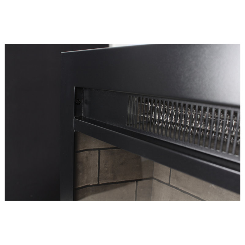 Electric Fireplace Insert with Multicolored Flames and Adjustable Brightness for Year-Round Use