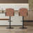 Set Of 2 Adjustable Swivel Bar Stools With Backs And Armrests, Faux Leather Kitchen Island Counter Height Bar Chairs With Round Metal Base And Footrest