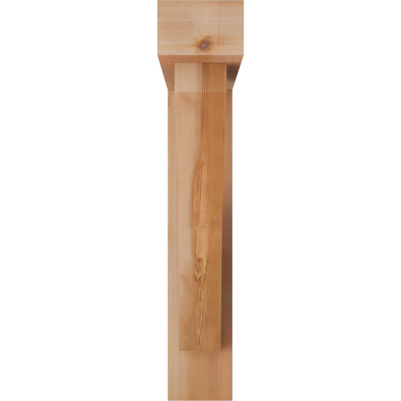 Thorton Block Bracket with Offset Brace, 30 x 30, 5 1/2"W Western Red Cedar (Smooth)