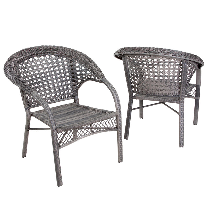 Fauteuils empilables Palmyra, Gris