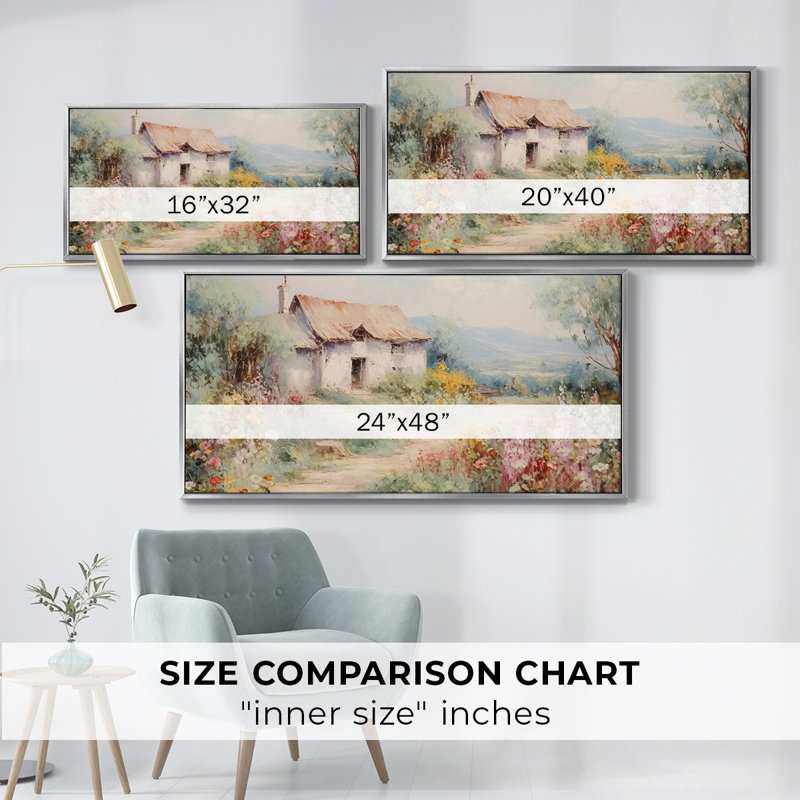 «Landscape Series» -CCCCLXXIX- Toile tendue avec châssis tendue, prête à être accrochée, Argent argent, H 21 po x l 41 po
