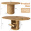 Table de salle à manger extensible ovale avec rangement à 2 niveaux-2064249738