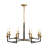 8 - Light Black And Gold Candle Style Simple Metal Chandelier