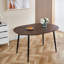 Table de bureau avec fonction extensible et plateau pratique en noyer, pieds en métal noir, 140 x 100 x 75 cm