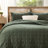 Bedsure 100% Cotton Quilt Set, Lightweight Soft Bed Coverlet, 3-Piece Cozy Stitching Comforter with 2 Pillow Shams in Embroidery Clover Pattern-124979391-124979390