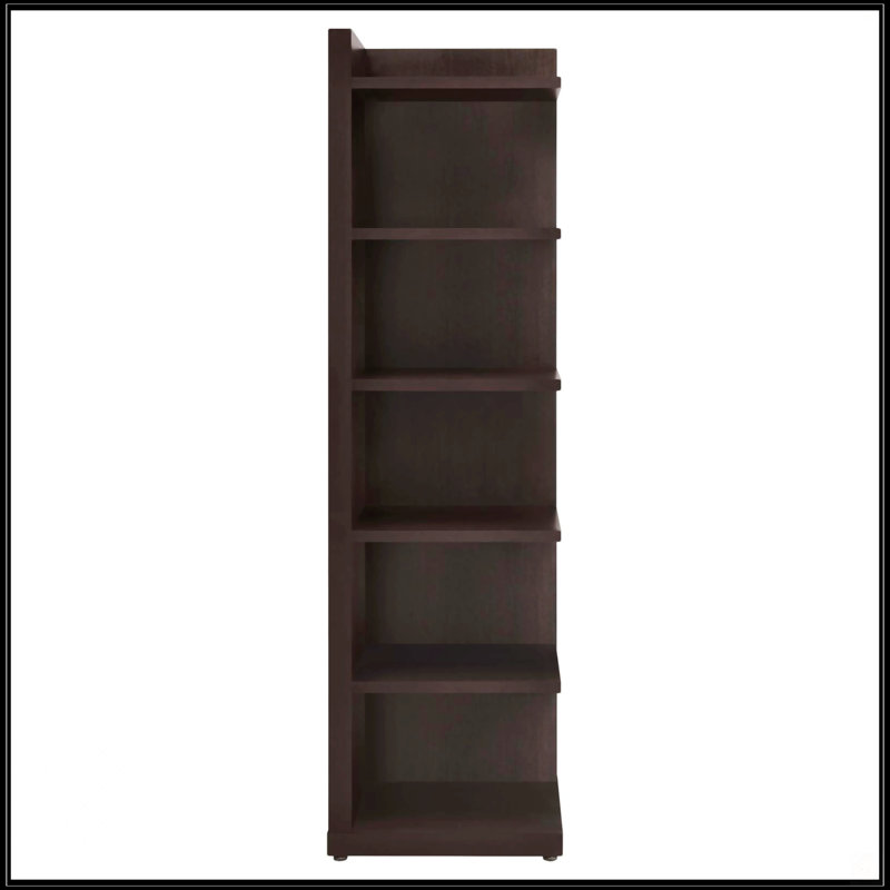 Cappuccino 6-Tier Corner Bookcase