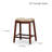 Weathered Gray 30" Bar Saddle Stool With Black Leather Seat - Offers A Comfortable And Stylish Seating Experience For Your Stool, Frame, Seat, Solid Hardwood Build, Elevates Decor-198466584-198466592-198466596