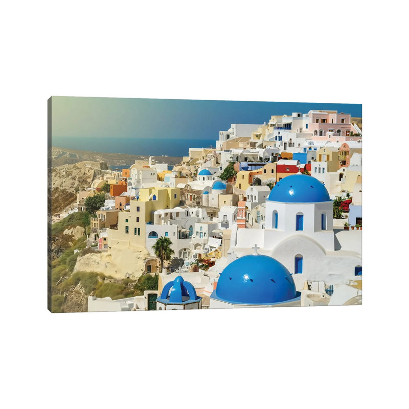Santorini by Ben Heine - Wrapped Canvas Print, 20.32 cm H x 30.48 cm W