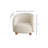 Elegant Wing Chair, White, 32.3 x 30.3 x 31.5 Inches | 100% Hornbeam Wood Frame, 100% Teddy Fabric | Comfortable Seat: 20.9 x 16.9 x 20.5 Inches | Perfect for Living Room & Cozy Reading Nook, Stylish Design