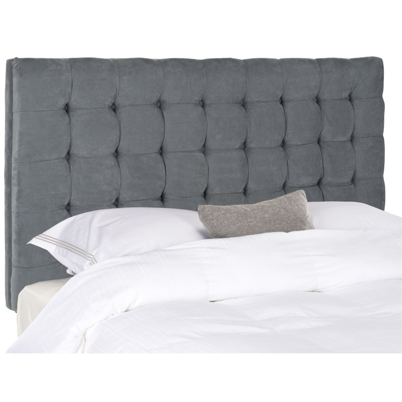Upholstered Headboard, Velvet Gray, Full