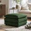 Repose-pieds en tissu chenille à combiner avec un canapé 2 places, un canapé 3 places et un canapé 4 places, chenille verte-923623888