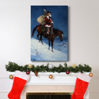" A Cowboy Christmas " Painting Print