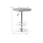 Windermere Modern Swivel Adjustable Height Backless Barstool in Chrome, Walnut wood, Faux Leather-29471350