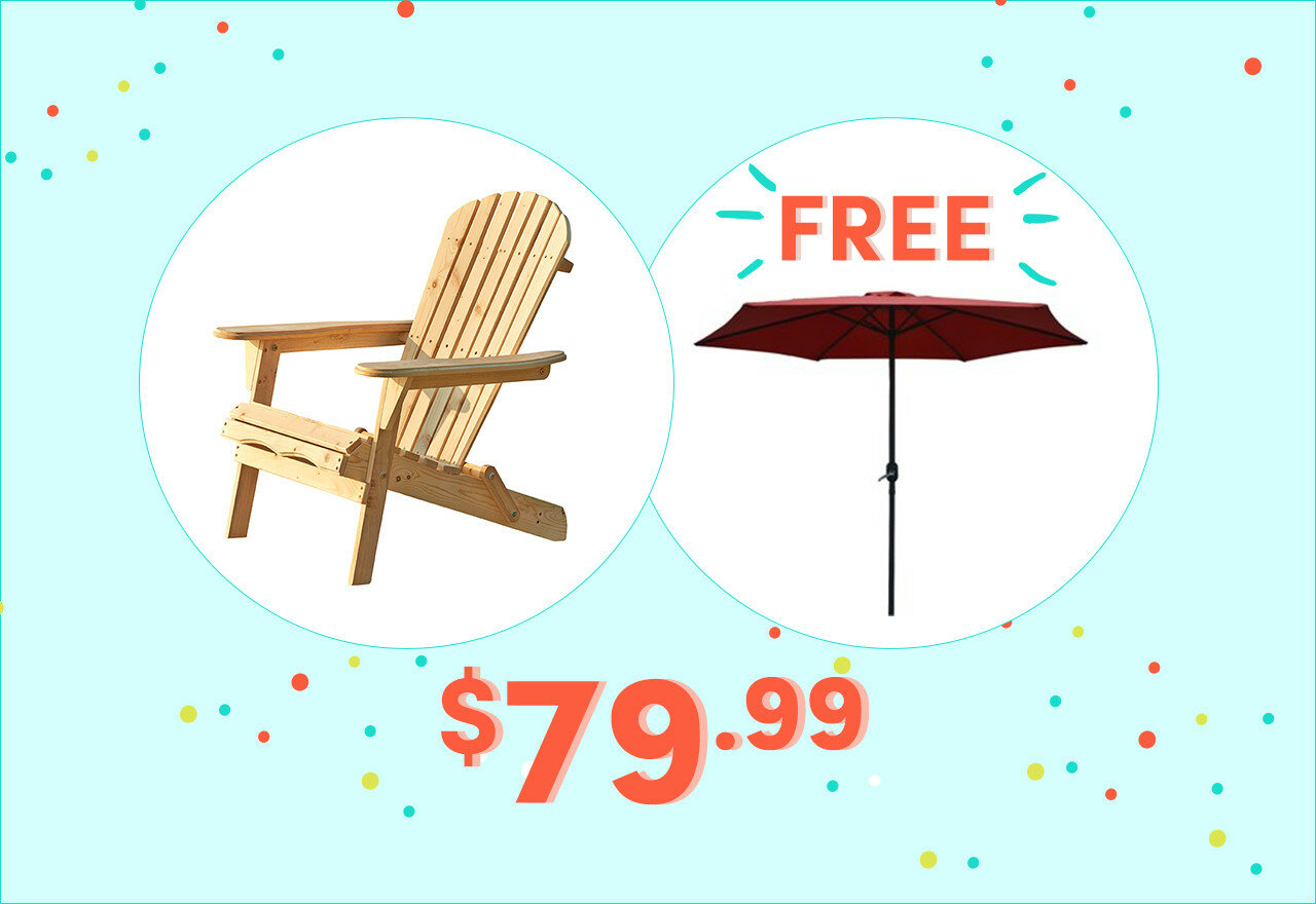 Adirondack Chair With FREE Umbrella 