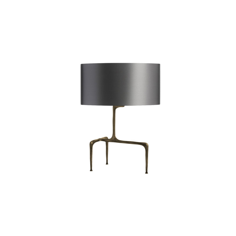 Braque Tripod Table Lamp, Dove Gray, Antique Bronze