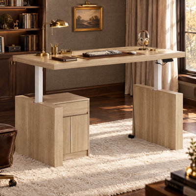 Ergonomic Electric Height-Adjustable Desk With Storage