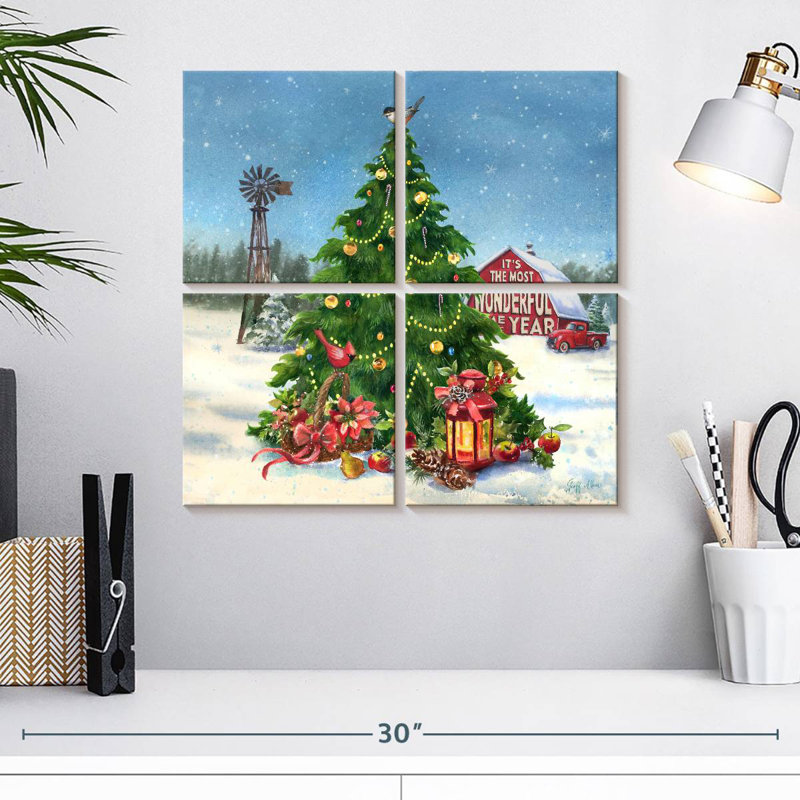 Lelend Christmas Barn Tree, 18" H x 18" W