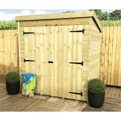 Shianne 6 ft. W x 4 ft. D Solid Wood Garden Shed