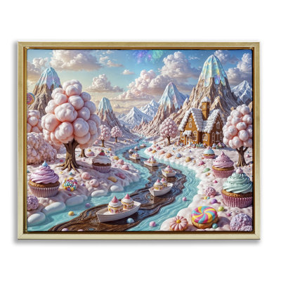 Cadre flottant fantaisiste de conception de bonbon, par Tabz Jones