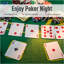 Table de poker pliable Soozier, table de Blackjack 72 "pour 7 joueurs avec porte-jetons et feutre, feutre vert-1261995265