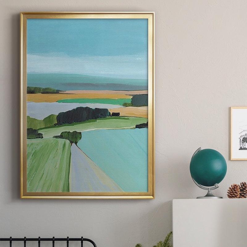 Bright Coloured Countryside III - reproduction de cadre photo unique, H 36,5 po x l 26,5 po x P 1,25 po, Or