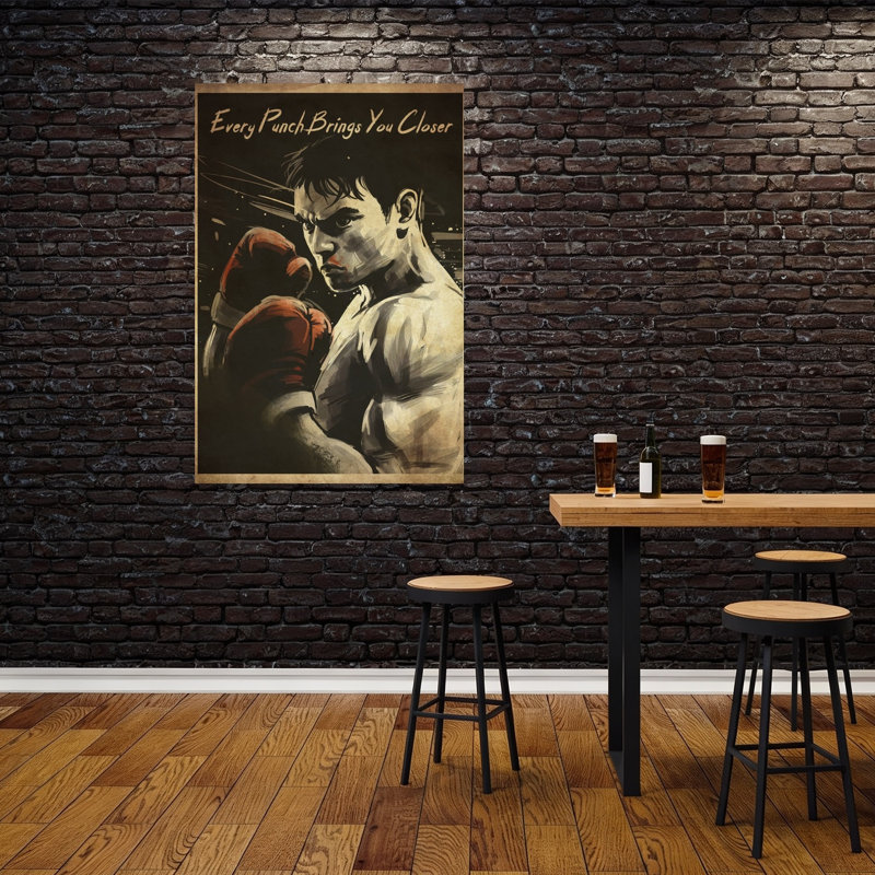 Intense Boxer Contemporary Wall Art Print by Fadil Roze - Wrapped Canvas Print, 152.4cm H x 101.6cm W