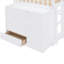 Lit superposé simple en bois massif - Blanc avec amplement de rangement 4 tiroirs et 3 tablettes pour la chambre à coucher-543608472-543608474