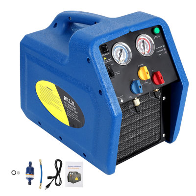 Refrigerant Recovery Machine, 110v 1/2 Horsepower Ac Refrigerant Recycling Machine