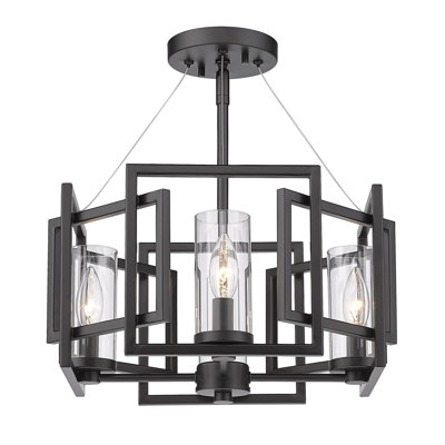 Newlin Glass Semi Flush Mount