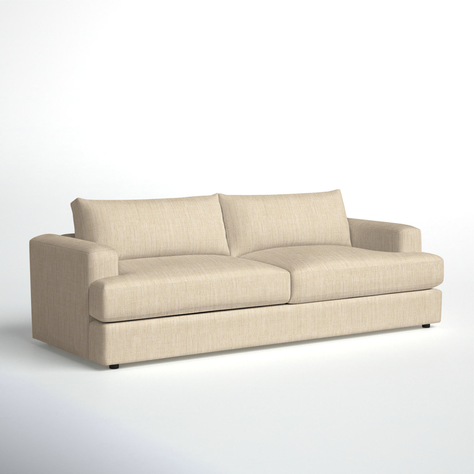 Cayden 96'' Upholstered Sofa, Canvas Flax Sunbrella® Canvas