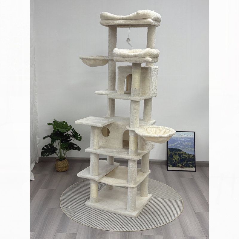 Arbre à chat 68 po, Beige