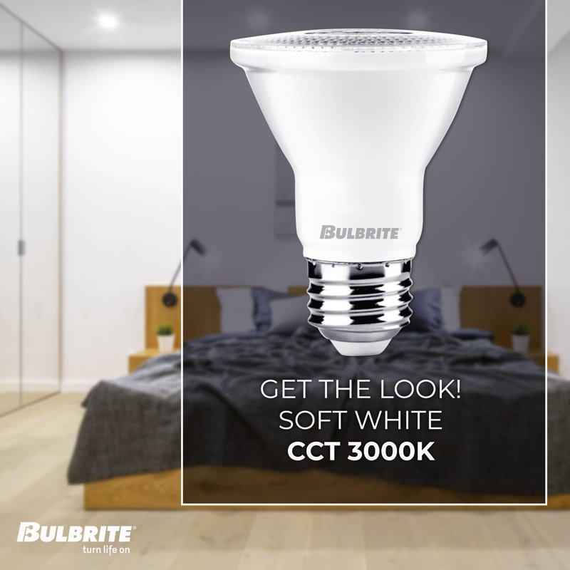 White Dimmable LED PAR20 Flood Light Bulb 7W