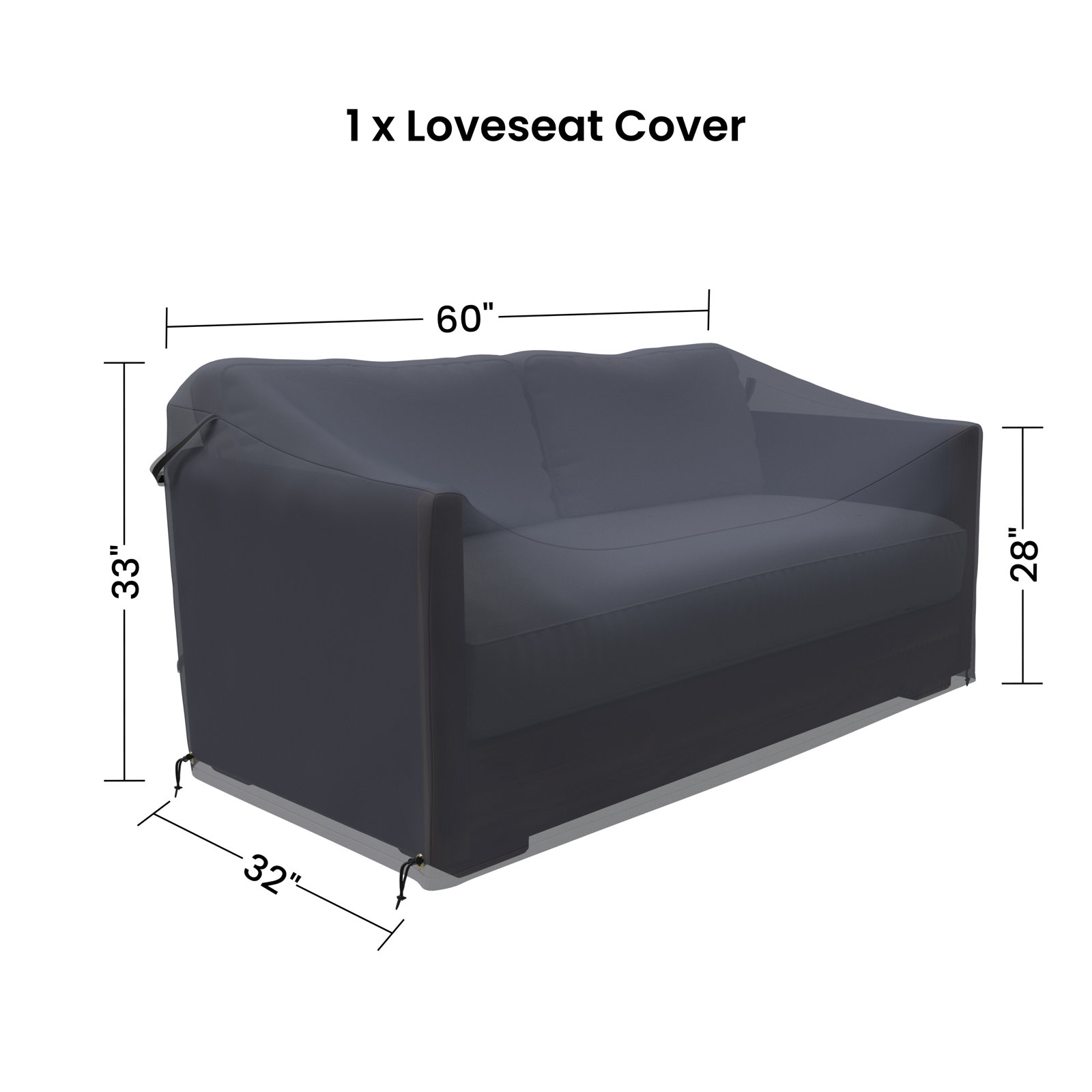 Aniston Outdoor Patio Loveseat Cover