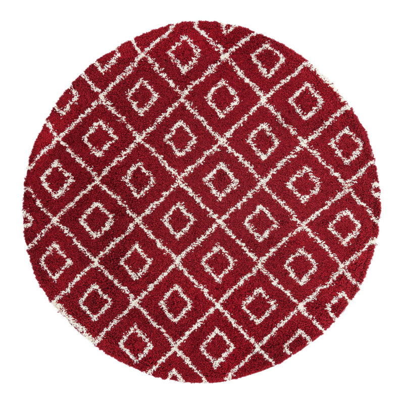 Assata Geometric Indoor Rug, Round 7'10"