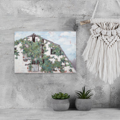 Faded Memories Of Old Abstract Contemporary Ivy Architecture Landscape Wall Art