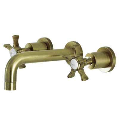 Kingston Brass Hamilton Two-Handle 3-Hole Wall Mount Bathroom Faucet