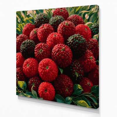 «Fruit Yangmei», art mural sur toile noire