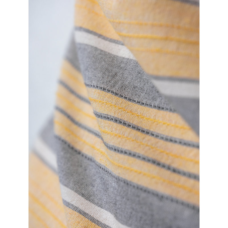 Premium Quilt Cover Set, Yellow & Grey | 50% Cotton / 50% Polyester, Duvet Cover 78.7 x 78.7 inches & 2 Pillowcases 31.5 x 31.5 inches | Machine Washable, Envelope & Button Closure, Elegant Design